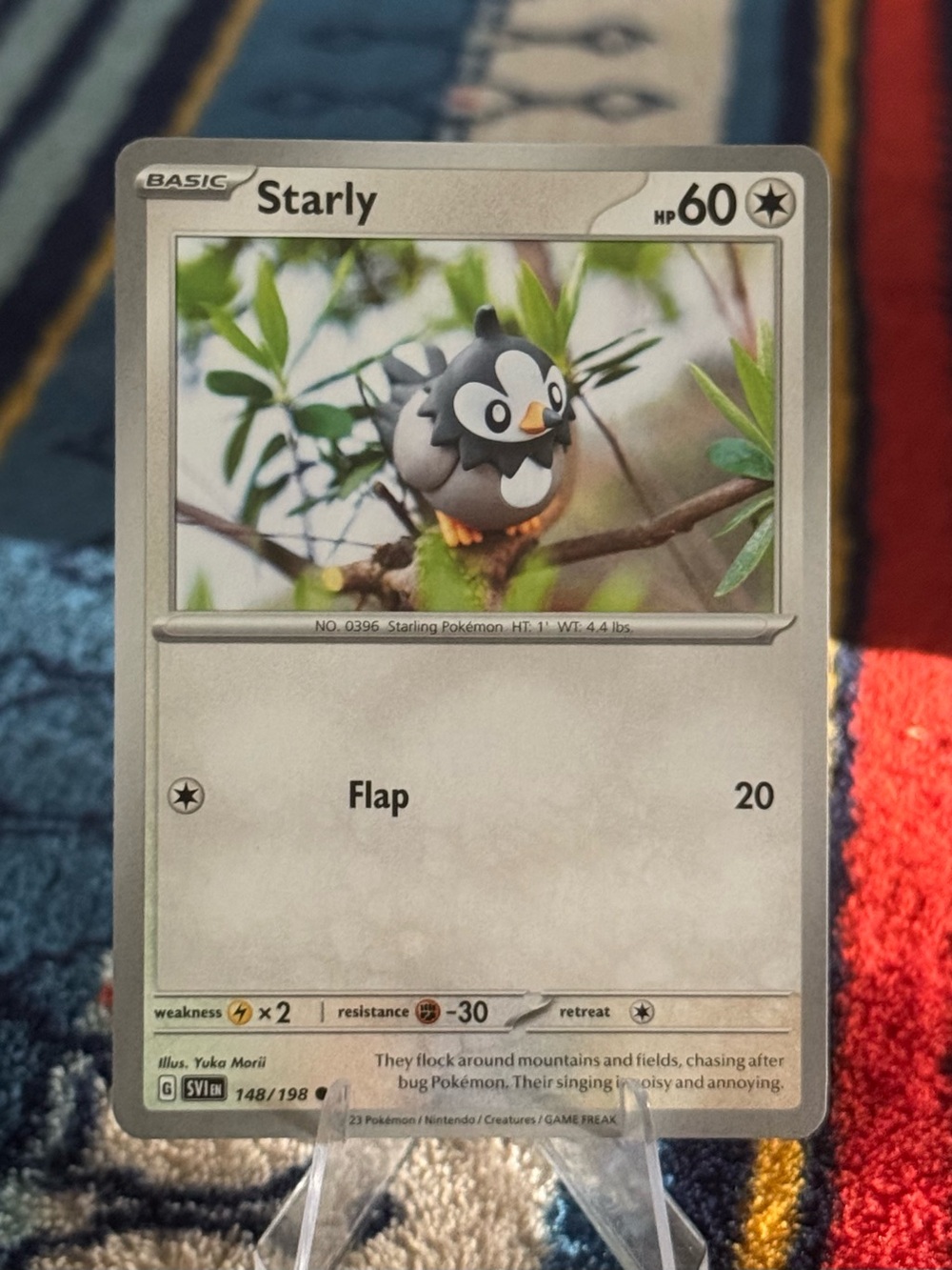 Pokemon Starly Yuka Morii card
